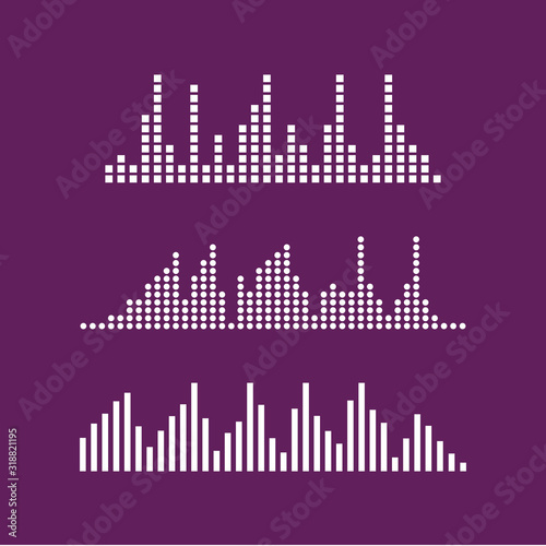 Audio technology  music sound waves vector icon
