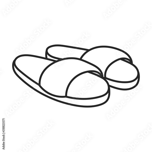 Sandal vector icon.Line vector icon isolated on white background sandal .