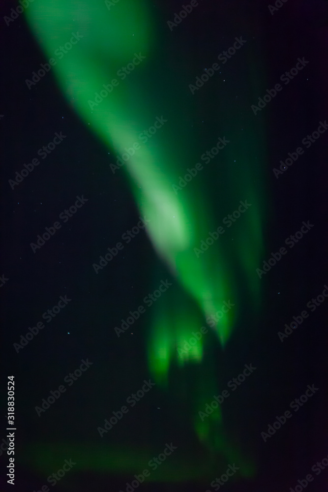 Aurora Borealis dancing the she sky in Russia. Taken in Kara Sea  Russia September 2014