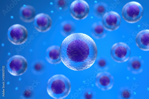 3d rendering of Cell biology deals with the smallest unit of life.