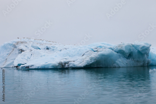 Bizarre ice floes of Iceberg lagoon jokulsarlon on the south of Iceland © strannik_fox