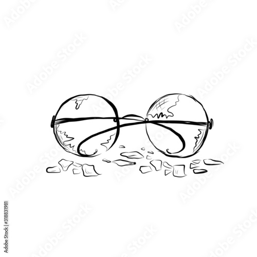broken glass spectacles