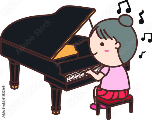 ピアノを弾く女の子