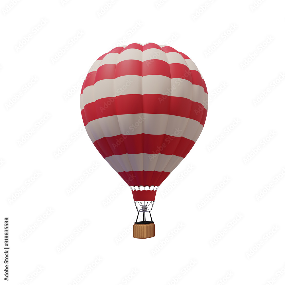 Hot air balloon isolated on a white background. Vector. Hot air balloon isolated on a white background. Vector.
