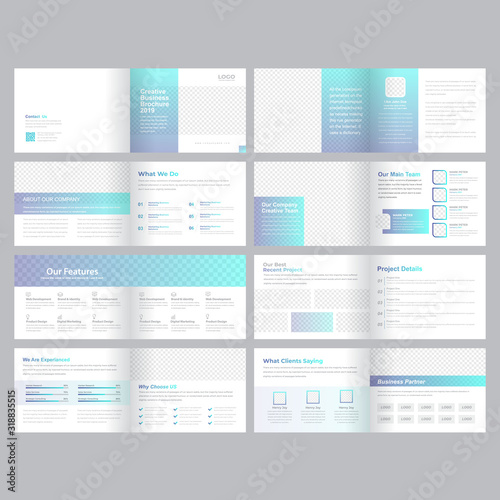 16 page corporate business brochure template