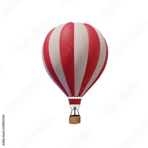 Hot air balloon isolated on a white background. Vector.