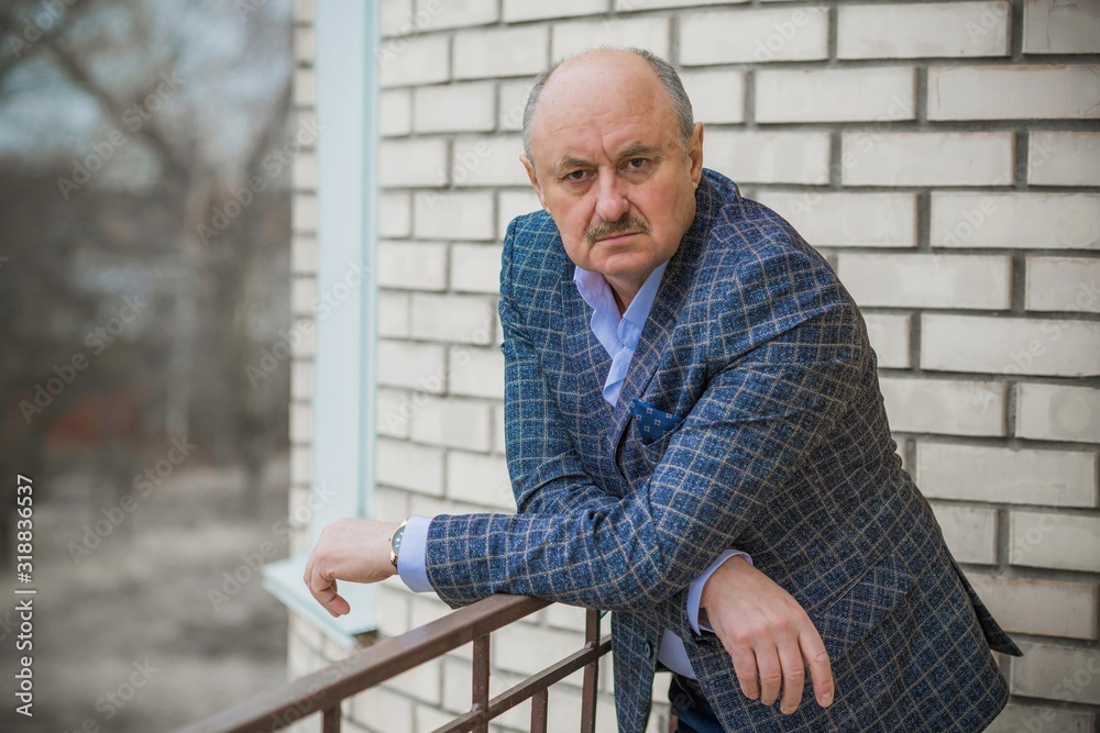Depression and sadness scene. Mature older man lifestyle Depression and sadness scene. Mature older man lifestyle