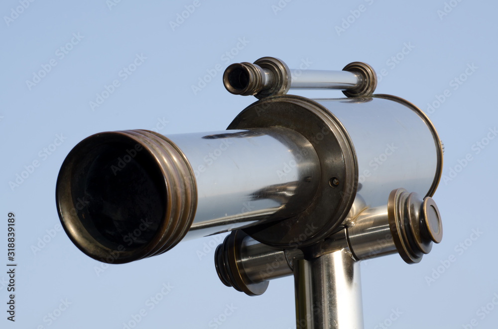 Fototapeta premium Telescope Against Blue Sky.