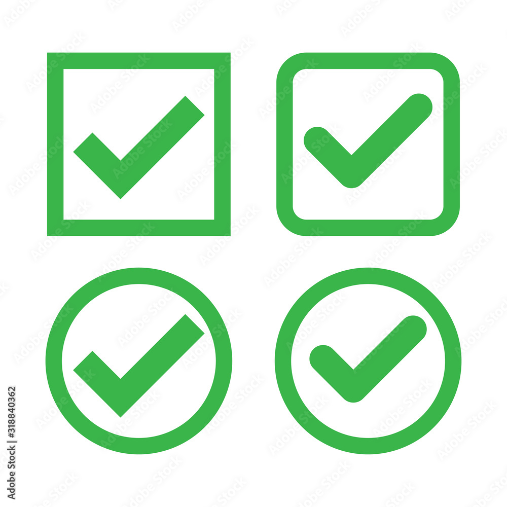 check mark icon in trendy flat design check mark icon in trendy flat design