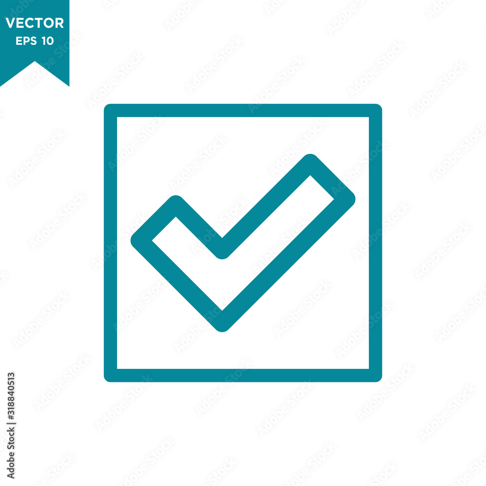 check mark icon in trendy flat design check mark icon in trendy flat design
