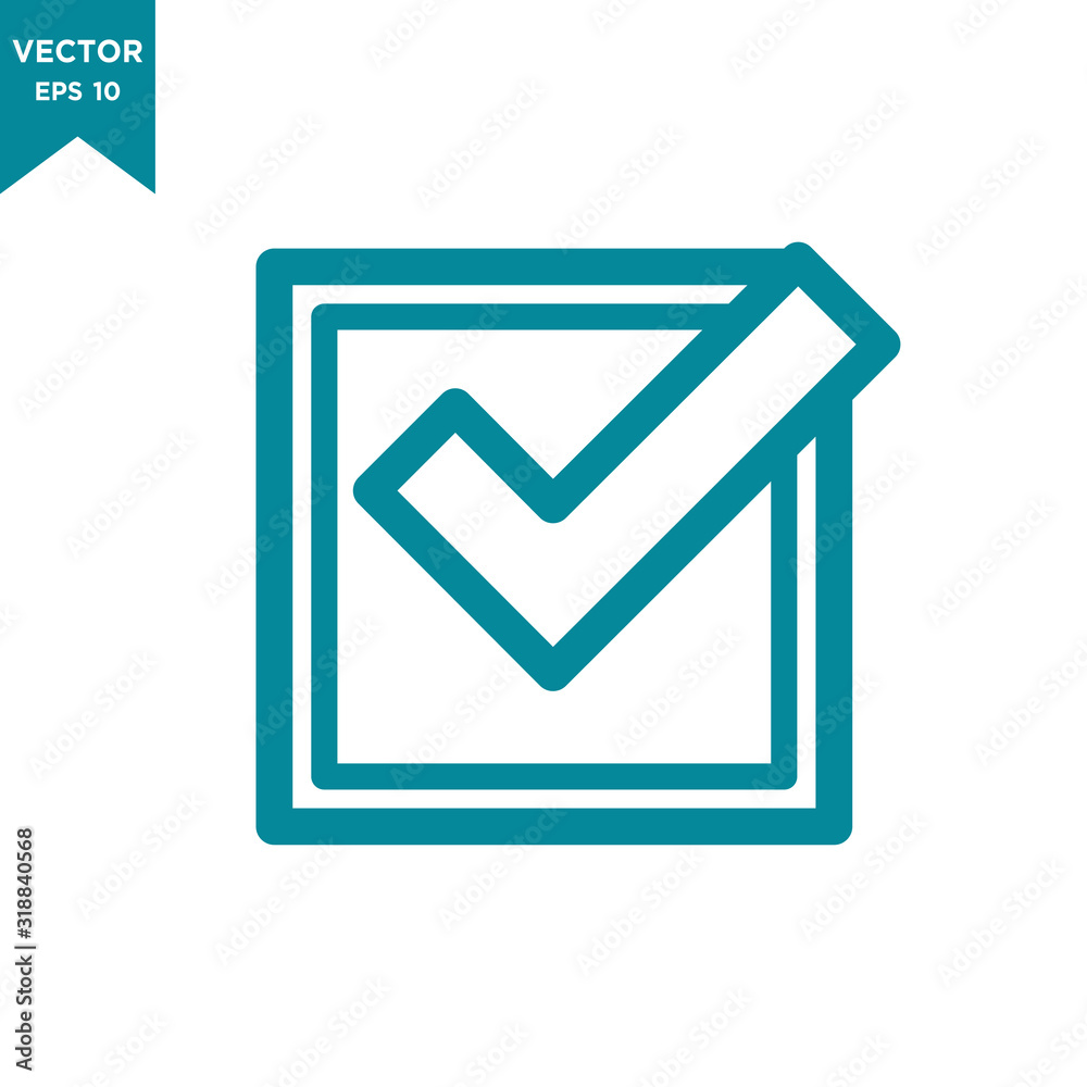 check mark icon in trendy flat design check mark icon in trendy flat design