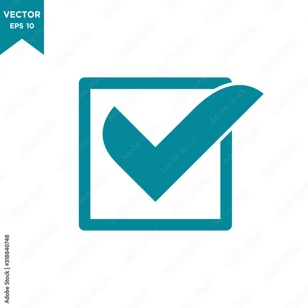 check mark icon in trendy flat design check mark icon in trendy flat design