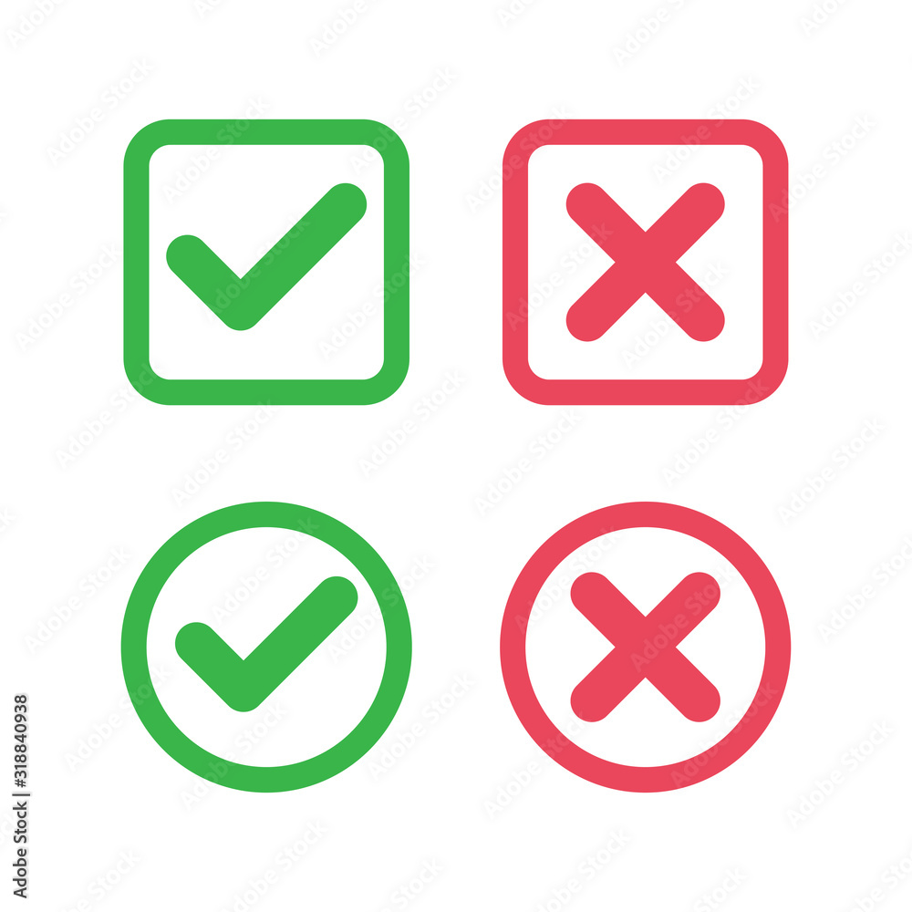 check mark icon in trendy flat design check mark icon in trendy flat design