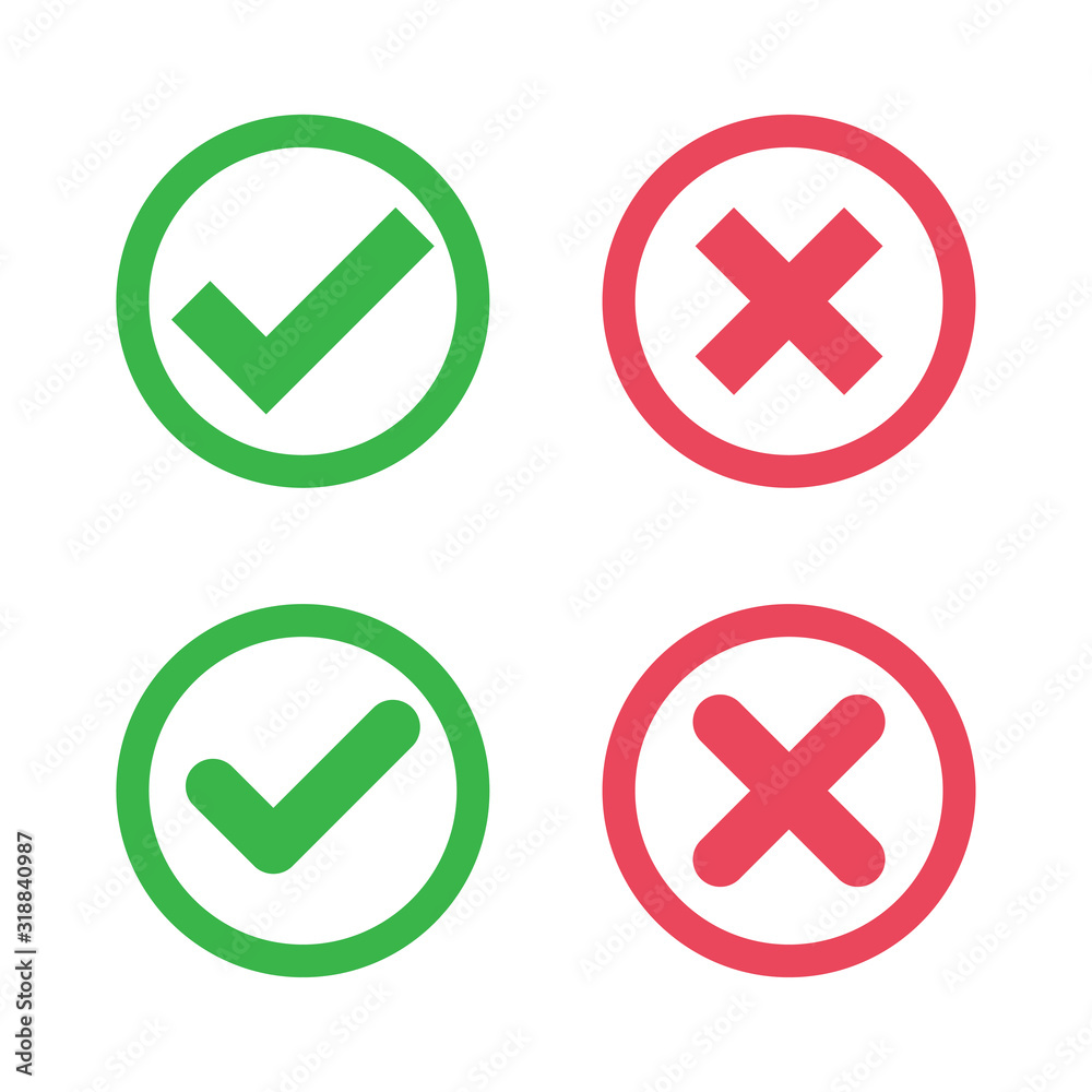 check mark icon in trendy flat design check mark icon in trendy flat design