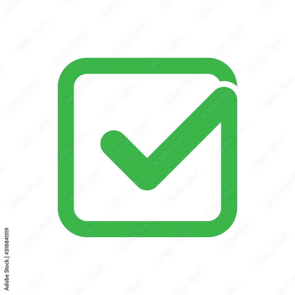 check mark icon in trendy flat design check mark icon in trendy flat design