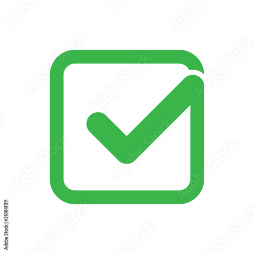 check mark icon in trendy flat design 