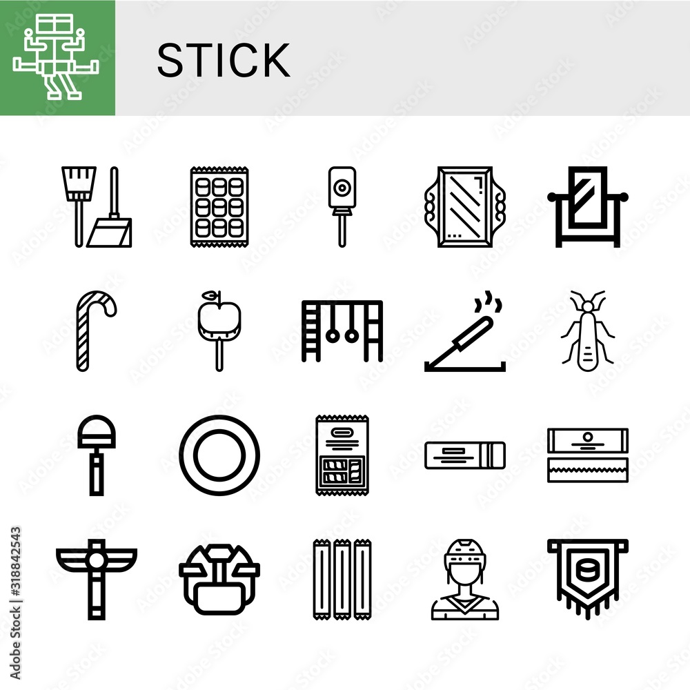 Fototapeta premium stick icon set