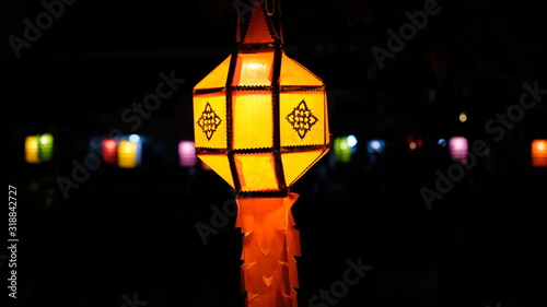 Quadro su tela Close-Up Lamp of Yee Peng Festival.