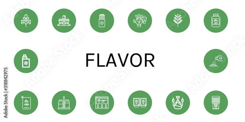 Set of flavor icons