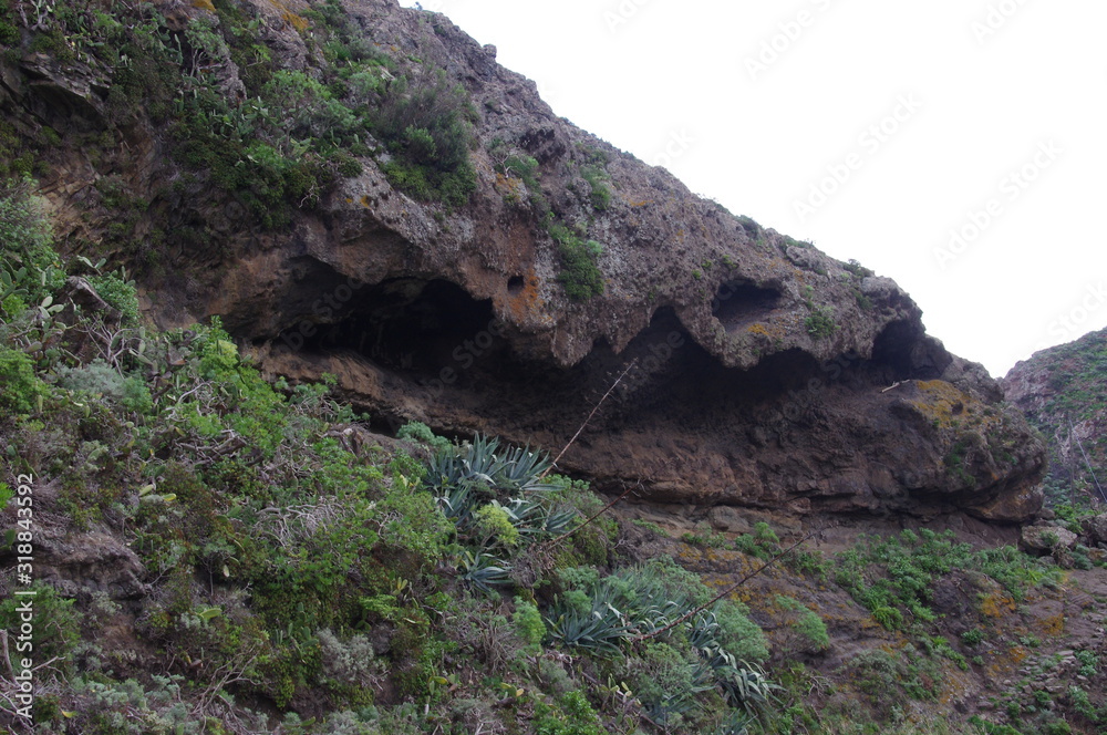 Roque Bermejo Gorge in the north of Tenerife