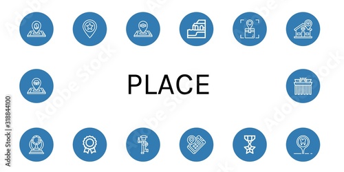 place icon set