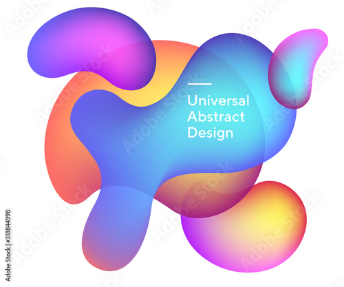 Abstract gradient flowy circles