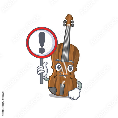 cool and funny violin raised up a Sign