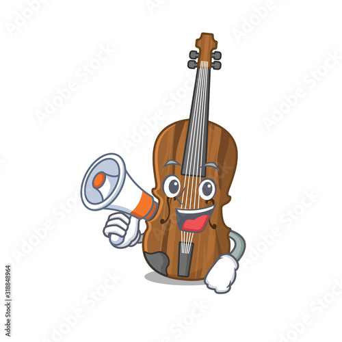 An icon of violin having a megaphone
