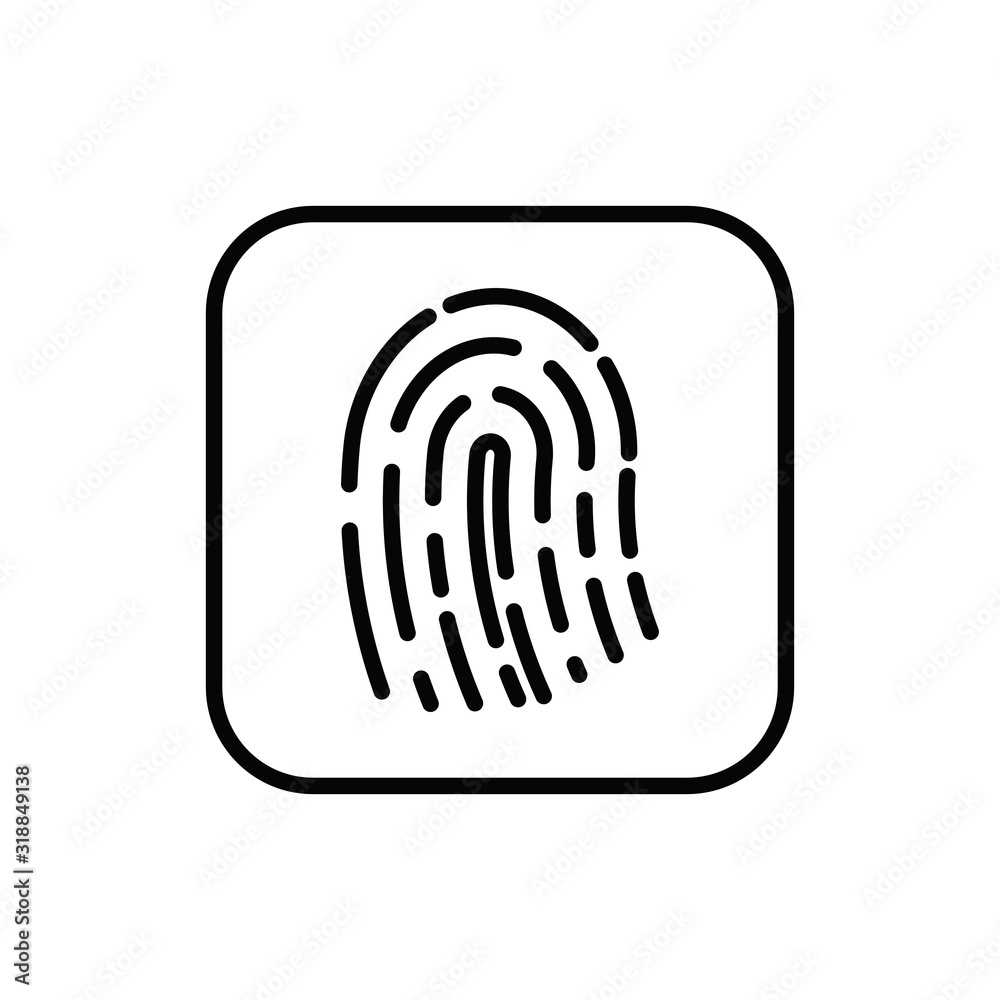fingerprint icon vector. Identification scannings of a fingerprint fingerprint icon vector. Identification scannings of a fingerprint