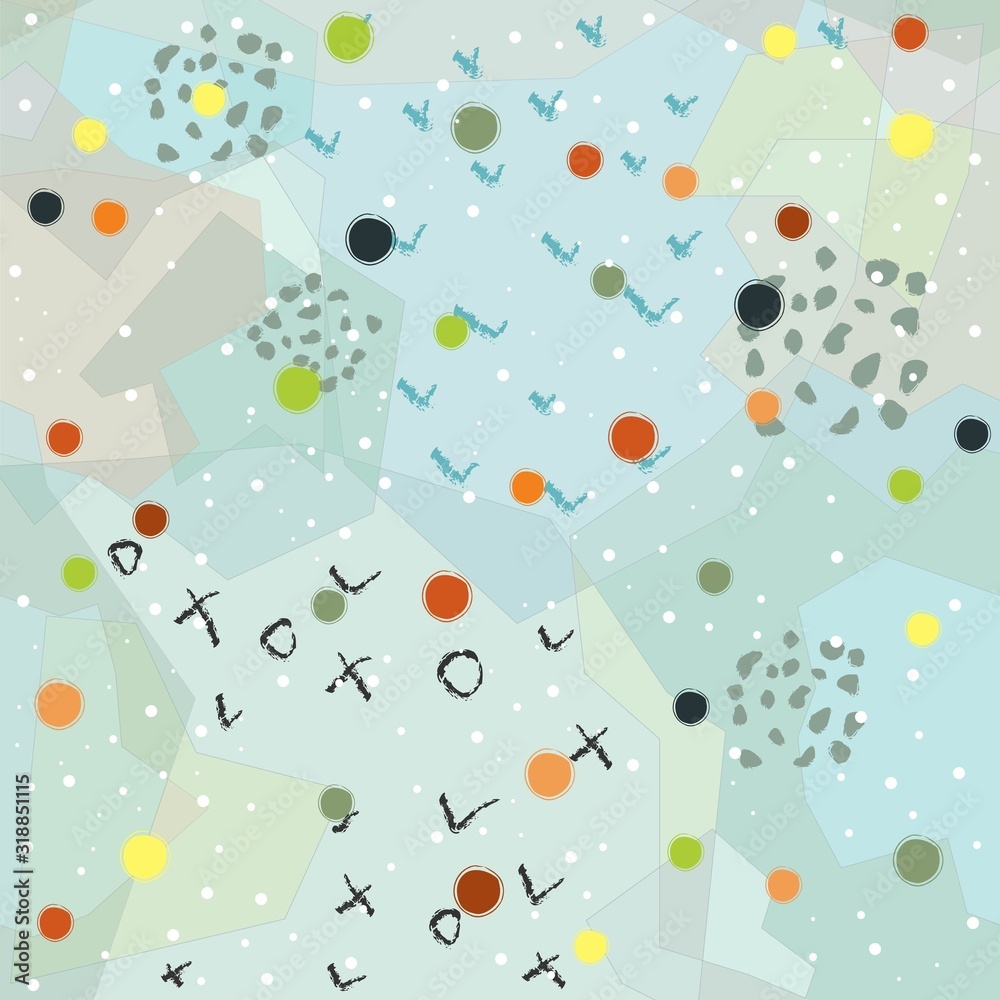 Seamless Pattern with colorful Balls. Scandinavian Style. Seamless Pattern with colorful Balls. Scandinavian Style.
