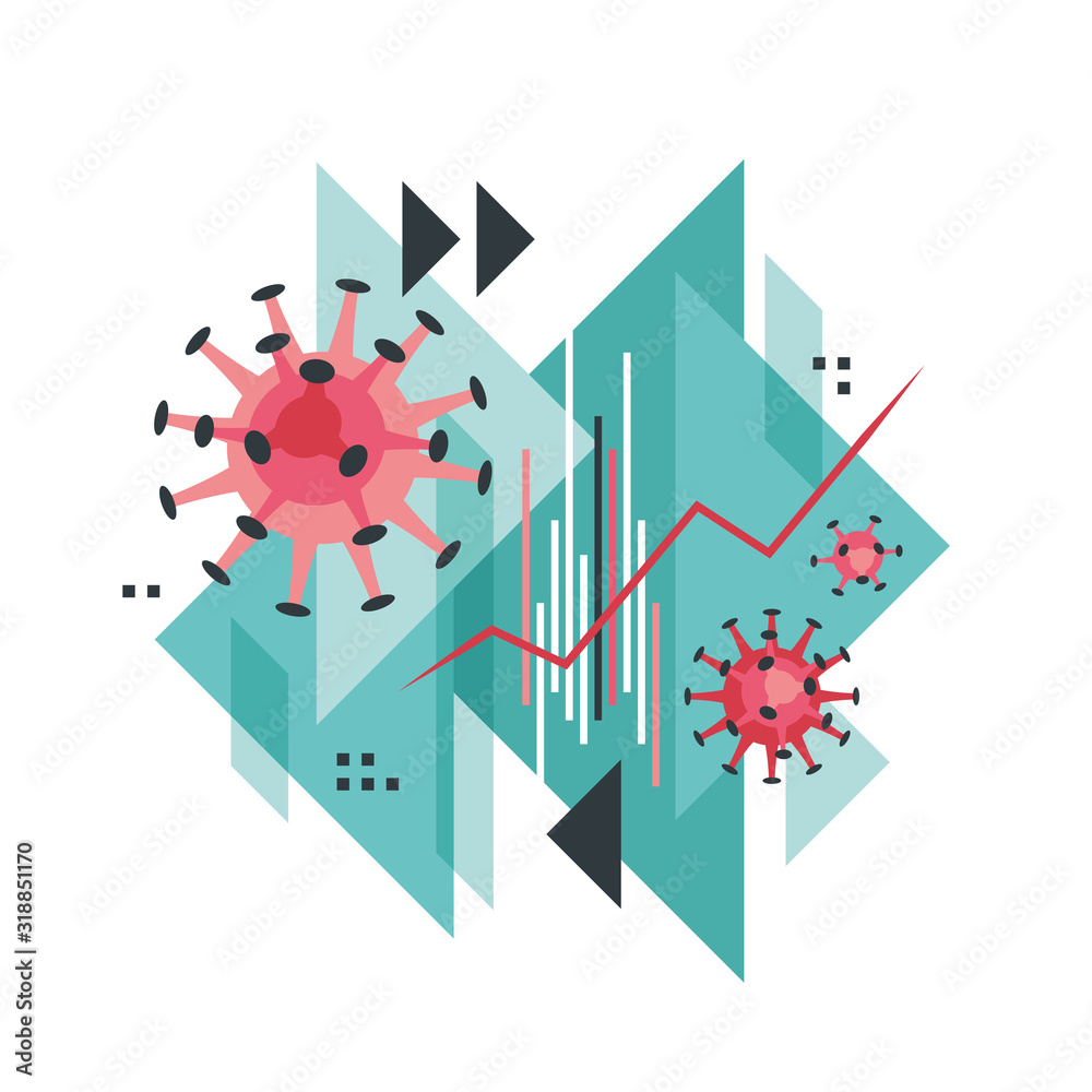 Abstract vector coronavirus illustration