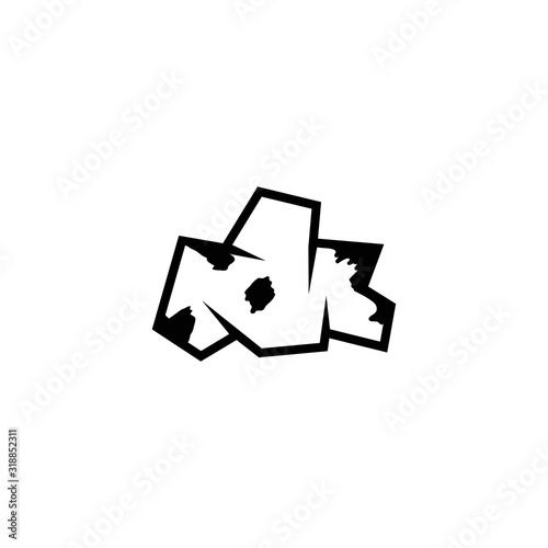 Crumpled Paper Ball, Garbage Sheet Flat Vector Icon