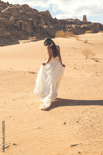 bride on the desert