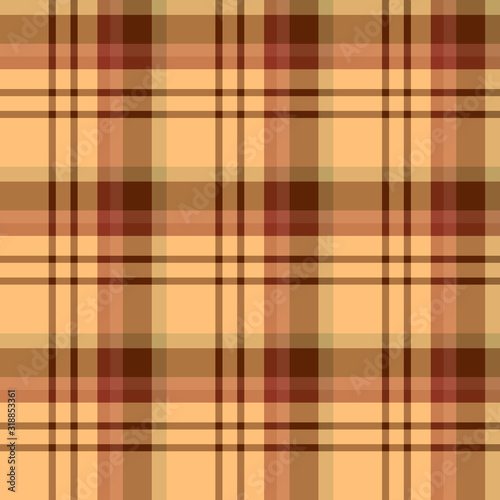Seamless pattern in magnificent discreet dark red and beige colors for plaid, fabric, textile, clothes, tablecloth and other things. Vector image.