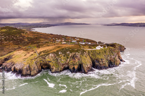 Aerial view of Fort Dunree, Inishowen Peninsula - County Donegal, Ireland photo