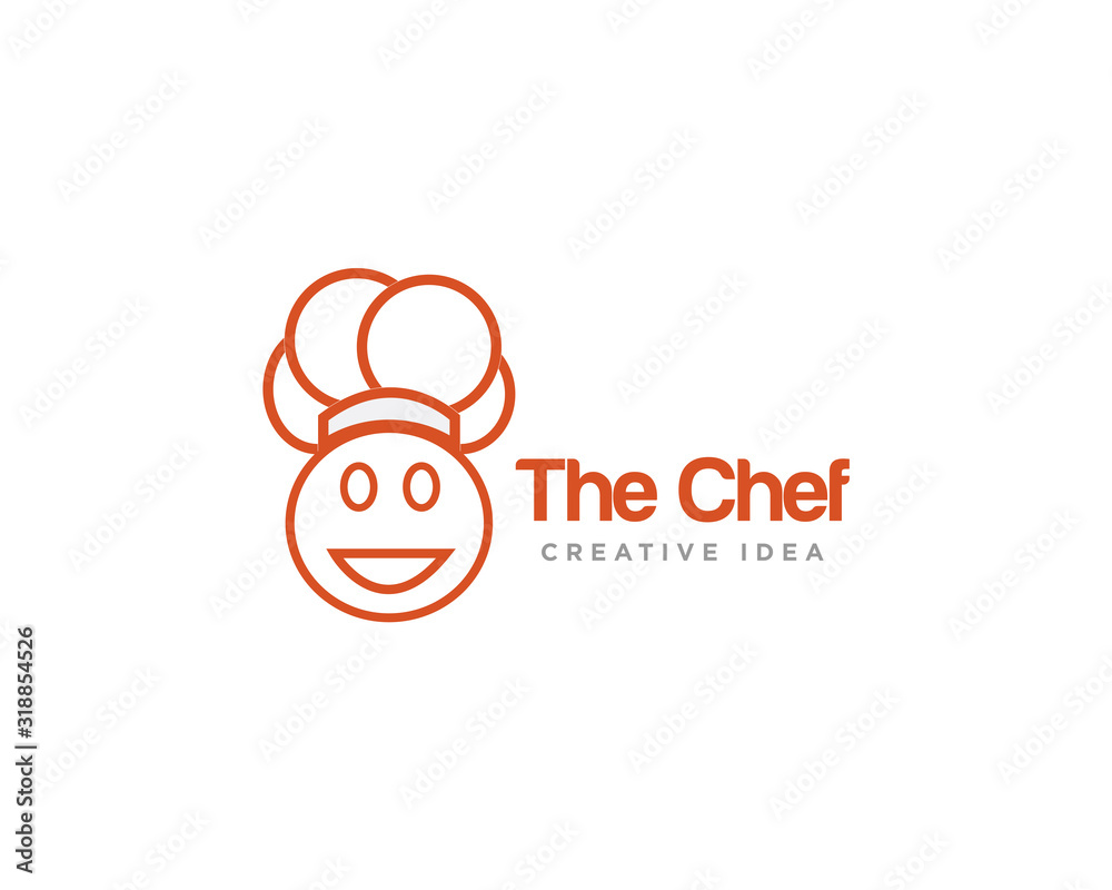 Obraz premium Chef Restaurant Logo Design Vector