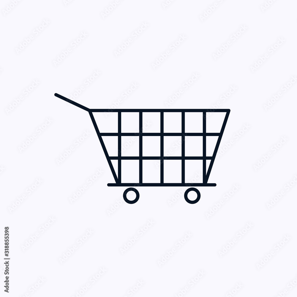 Shopping cart icon isolated on white background Shopping cart icon isolated on white background