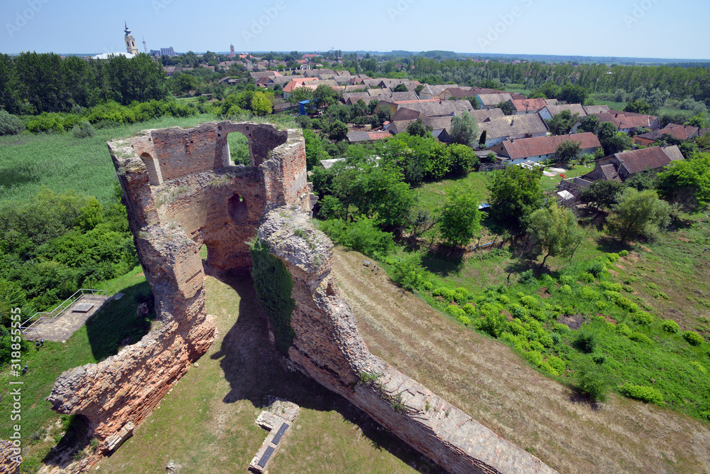 Ruins of old medieval fortress Bac, Serbia