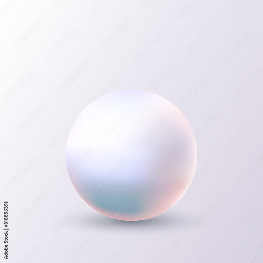 Pearl isolated on white background vector illustration eps10