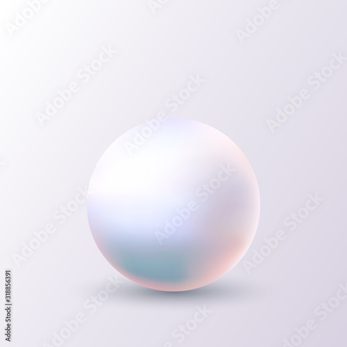Pearl isolated on white background vector illustration eps10