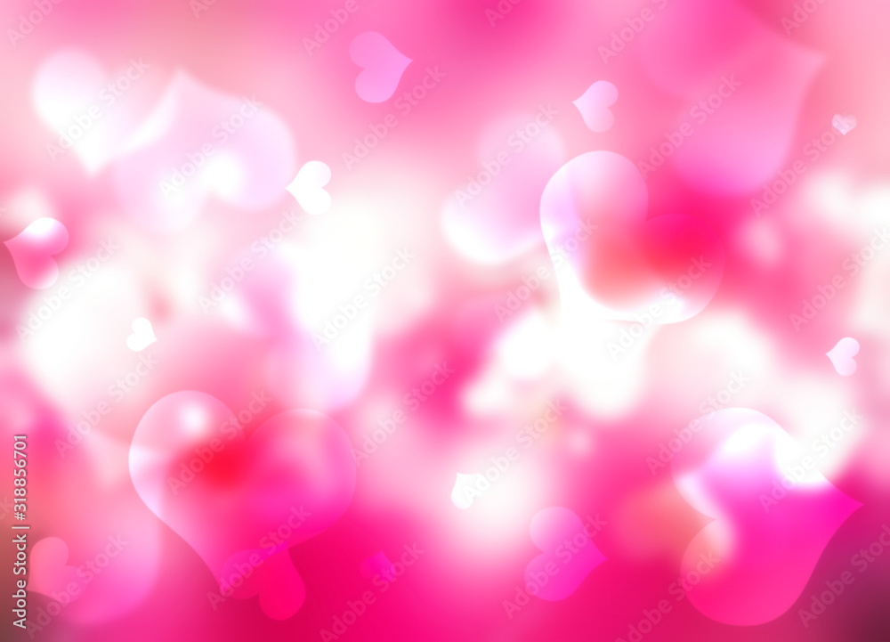 Valentines day background with hearts