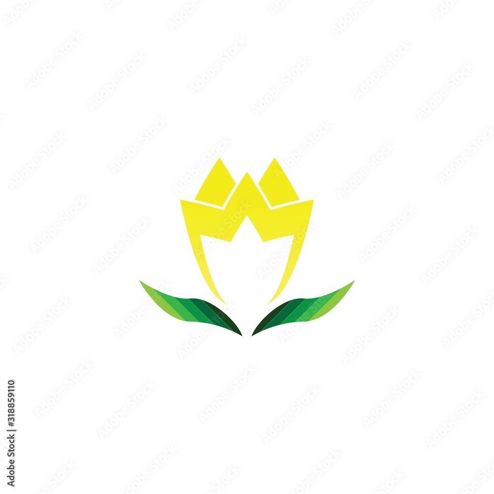 Obraz premium Vector illustration icon of beautiful tulips with white background