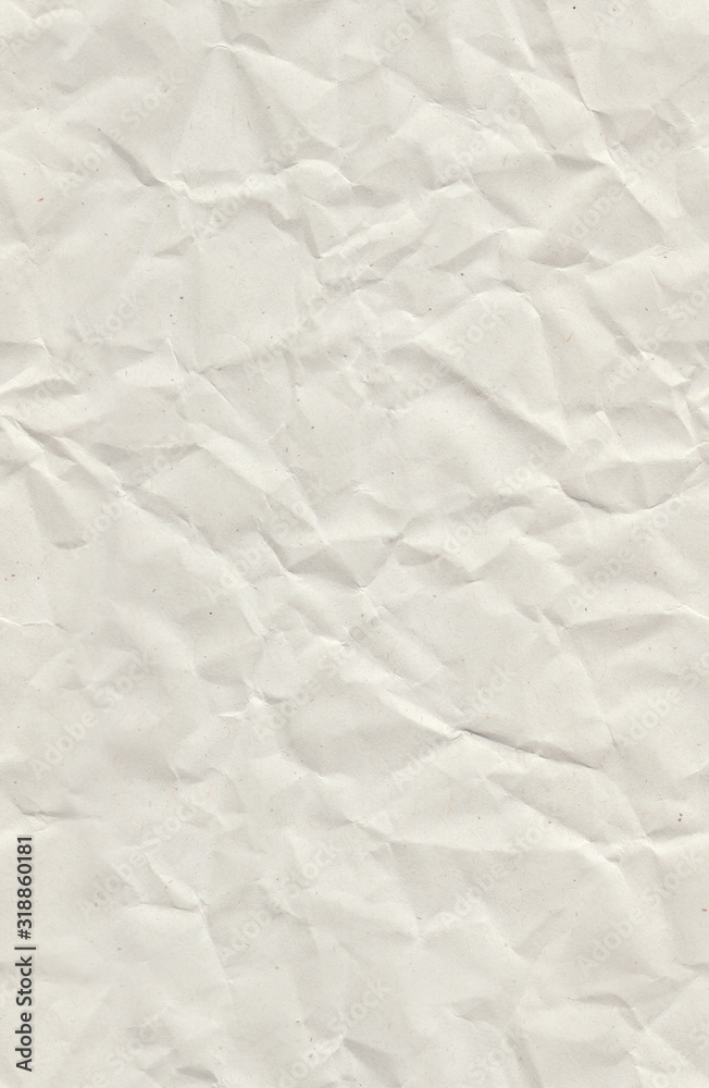 Naklejka premium Crumpled recycled paper. Seamless pattern with a crumpled recycled paper texture and stretched again.