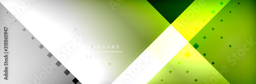 Abstract background - squares and lines composition created with lights and shadows. Technology or business digital template