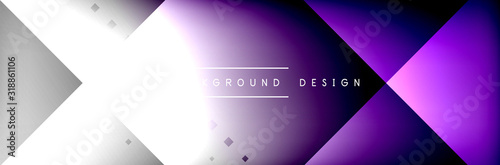 Abstract background - squares and lines composition created with lights and shadows. Technology or business digital template