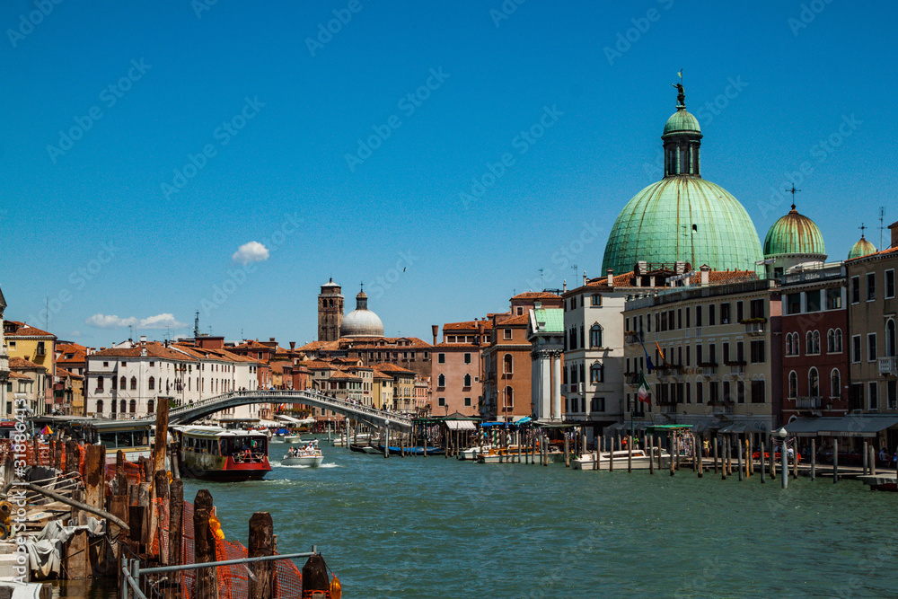 Venice, Italy - July 2012: Venice is a city in northeastern Italy and the capital of the Veneto region. Image taken while on vacation in Italy.