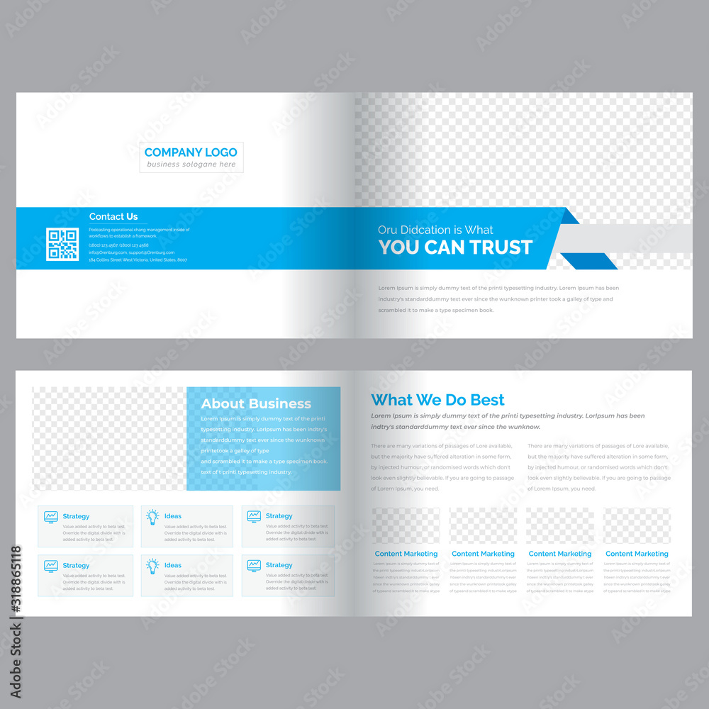 business bifold brochure template