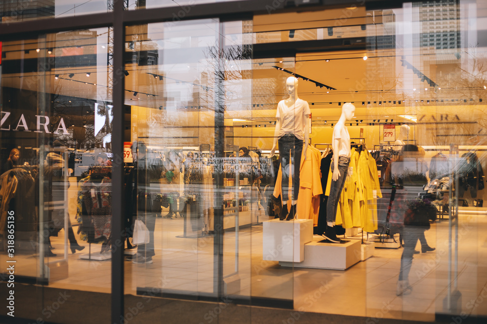 WARSAW, POLAND - JUN 2020: Zara store in WArsaw. Zara is one of the largest  international fashion companies Stock Photo | Adobe Stock