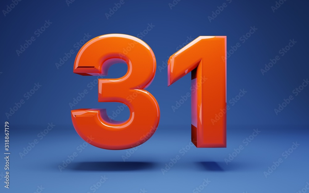 Lush Lava 3d number 31. 3D rendering. Best for anniversary, birthday party, celebration. Lush Lava 3d number 31. 3D rendering. Best for anniversary, birthday party, celebration.