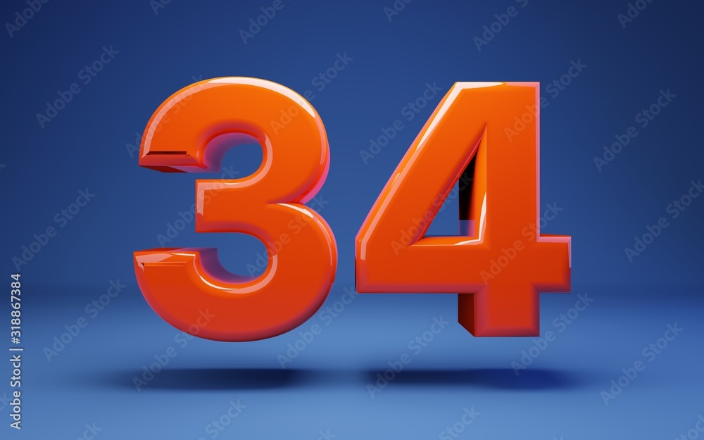 Lush Lava 3d number 34. 3D rendering. Best for anniversary, birthday party, celebration. Lush Lava 3d number 34. 3D rendering. Best for anniversary, birthday party, celebration.